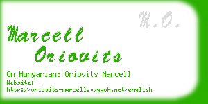 marcell oriovits business card